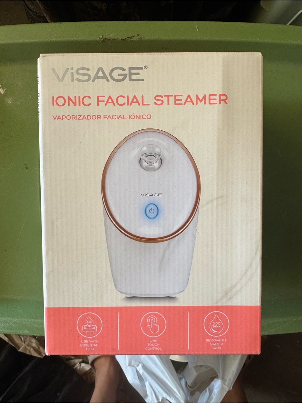 Sage Visage Ionic Facial Steamer in White with Rose Gold Accent